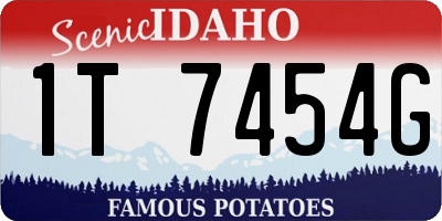 ID license plate 1T7454G