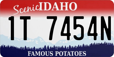 ID license plate 1T7454N