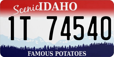 ID license plate 1T7454O