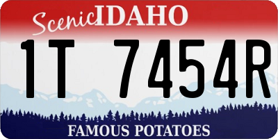 ID license plate 1T7454R