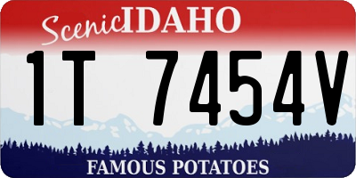 ID license plate 1T7454V