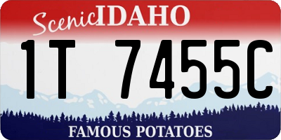 ID license plate 1T7455C