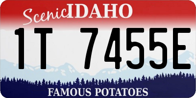 ID license plate 1T7455E