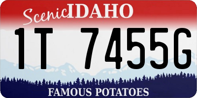 ID license plate 1T7455G