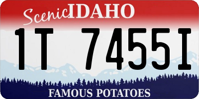 ID license plate 1T7455I