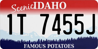 ID license plate 1T7455J