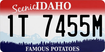 ID license plate 1T7455M