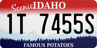 ID license plate 1T7455S