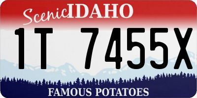 ID license plate 1T7455X