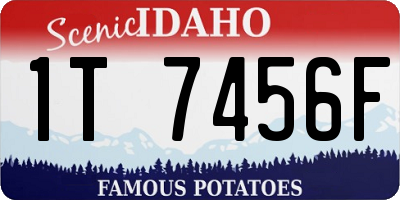 ID license plate 1T7456F