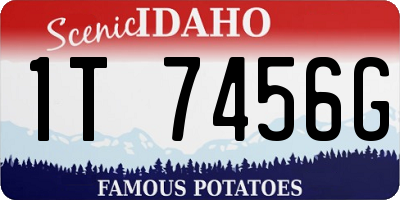 ID license plate 1T7456G