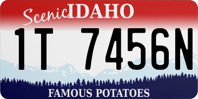 ID license plate 1T7456N