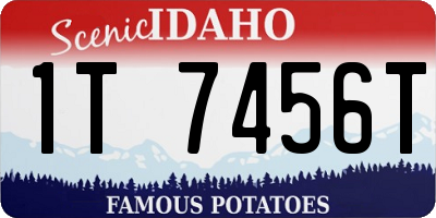 ID license plate 1T7456T