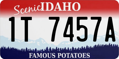 ID license plate 1T7457A