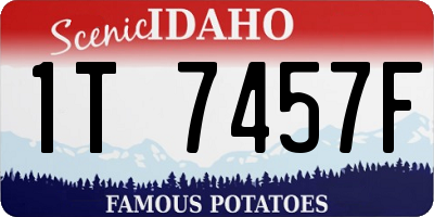 ID license plate 1T7457F