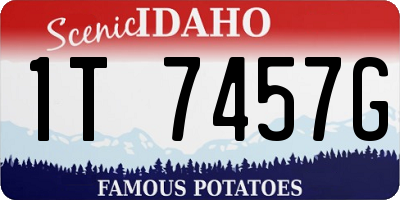 ID license plate 1T7457G