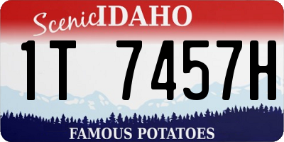 ID license plate 1T7457H