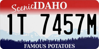 ID license plate 1T7457M