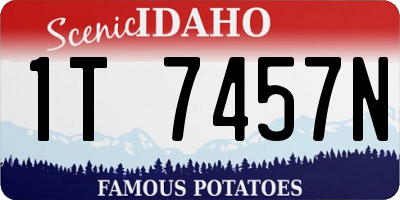 ID license plate 1T7457N