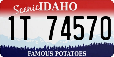 ID license plate 1T7457O