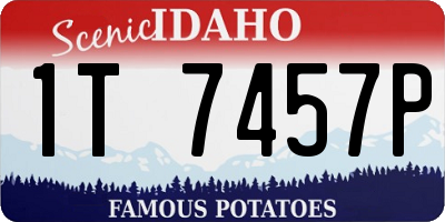 ID license plate 1T7457P