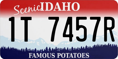 ID license plate 1T7457R