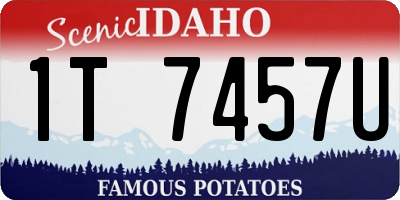 ID license plate 1T7457U