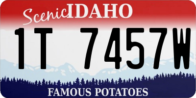 ID license plate 1T7457W