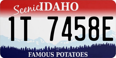 ID license plate 1T7458E