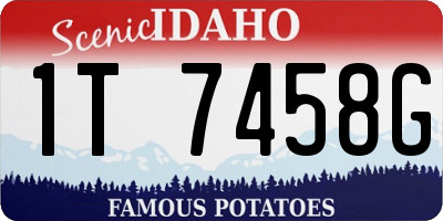 ID license plate 1T7458G