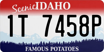 ID license plate 1T7458P