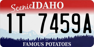 ID license plate 1T7459A