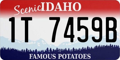 ID license plate 1T7459B