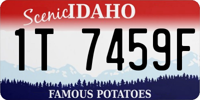 ID license plate 1T7459F