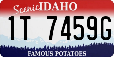 ID license plate 1T7459G