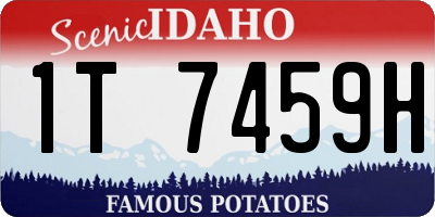 ID license plate 1T7459H