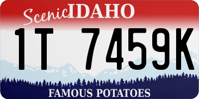 ID license plate 1T7459K