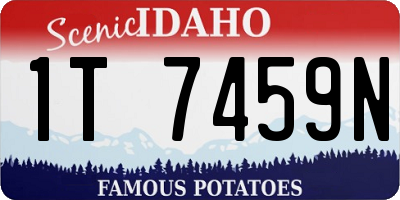 ID license plate 1T7459N