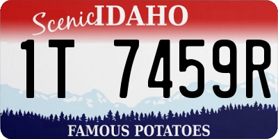 ID license plate 1T7459R