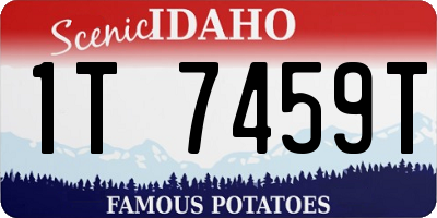 ID license plate 1T7459T