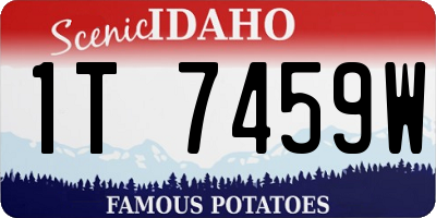 ID license plate 1T7459W