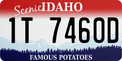 ID license plate 1T7460D