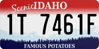 ID license plate 1T7461F