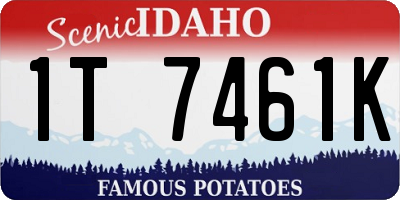 ID license plate 1T7461K