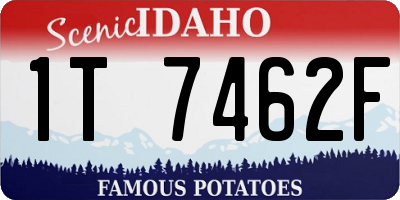 ID license plate 1T7462F