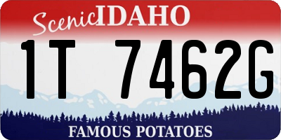 ID license plate 1T7462G