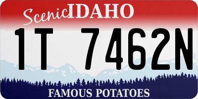 ID license plate 1T7462N