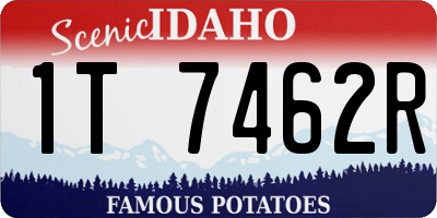 ID license plate 1T7462R