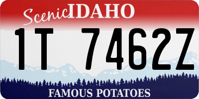 ID license plate 1T7462Z
