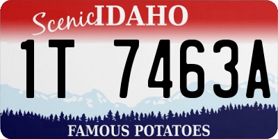 ID license plate 1T7463A